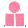 Molde de silicona con forma de hoja DIY 3 hojas herramienta para pastel chocolate fondant arcilla epoxi