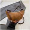 Bolsa Transversal Casual Versátil para Mulheres, Bolsa Chifre Matte Vintage Nova, Bolsa de Ombro de Moda de Nicho, Comércio Transfronteiriço
