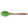 Espátula de Silicona para Hornear Herramientas de Cocina Pastel Postre Crema Espátula Mango de Madera Espátula Grande para Mantequilla Hogar