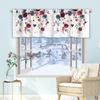 1 pieza cortina corta con patrón floral cortina de cocina media cortina decoración transfronteriza decoración para ventana pequeña poliéster algodón