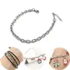 1 Pieza de Pulsera de Acero Inoxidable en Forma de Cruz 25cm Personalizable DIY Accesorio de Joyería para Mujer con Cierre de Pinza de Langosta Cadena Extensora, Popular Venta Transfronteriza