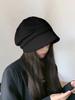 Chapéu feminino outono e inverno camurça Rede Vermelha boina preta estilo japonês Chapéu de pintor Chanel circunferência da cabeça grande chapéu octogonal retrô