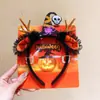 Diadema de Halloween, Diadema Luminosa de Cuernos de Calabaza, Accesorios Divertidos para Fotos, Accesorios para el Cabello, Decoraciones para Vestidos Festivos