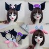 Diadema para Lavar la Cara de Felpa Linda Súper Linda Dibujos Animados Chica Divertida Cueva del Cabello Cueva del Cabello Presionando Diadema Antideslizante Accesorios para el Cabello
