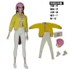 Conjunto de roupas para boneca de 30cm, boneca multiarticulada pode usar roupas casuais, sapatos, óculos, combinação