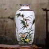 Jarrón Pequeño de Cerámica Estilo Chino Jingdezhen Cerámica Pastel Arreglo Floral Nueva Chinoiserie Sala de Estar Estante Bogu Adornos Decorativos