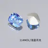 Dongzhou Crystal 6*8 Tachuelas Pequeñas Redondas para Uñas, Forma Oblonga con Esquinas Redondeadas, Base Puntiaguda, Strass de Vidrio K9 Super Brillante, Accesorios para Joyería DIY