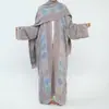 Conjunto de Dos Piezas Cardigan Bordado con Pedrería Elegante Tallas Grandes + Pañuelo para la Cabeza 2026 Loriya LR1314