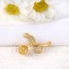 Colgante de Flor Rosa Chapado en Oro Transfronterizo Europeo y Americano Nuevo Collar DIY Pulsera Accesorios de Diamantes Joyería para Mujeres