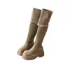 Botas Longas de Solado Grosso para Mulheres, Novo Estilo Outono e Inverno 2026, Botas Longas de Salto Grosso, Botas de Cavaleiro, Botas de Moda Conversíveis