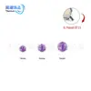 Pendientes de aleación de titanio F136 con bola redonda de tres puntas, piedra ojo de gato, circonita, tachuelas para cartílago, tachuelas para lengua, accesorios de joyería para piercing de rosca interna