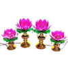 Lanterna de Lótus para Casa de Buda Lâmpadas de Mesa Divinas A Luz de Buda Brilha Lanterna de Lótus para Casa Lanterna Longa Brilhante para a Luz de Buda