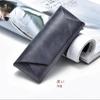 Estojo de óculos anti-pressão de alto valor, bolsa portátil para óculos de sol, bolsa para óculos de miopia, couro de alta qualidade com padrão de ovelha