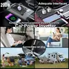 Inversor de Coche 200W Coche 12V a 110V Enchufe Tipo US Carga Rápida Doble USB Tipo C