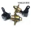 Carrinho de rolimã de quatro rodas caseiro e peças de modificação de motocicleta, flange do cubo da manga de eixo, suporte de rolamento, base do cubo de três furos da manga de eixo