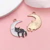 Llavero Colgante de Gato Calavera con Goteo de Aceite de 8 Estilos, Accesorios para Joyería DIY, Colgante para Collar y Pendientes, Listo para la Venta