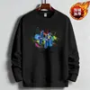 Sudadera con Capucha Estampada para Hombre Invierno Popular Forrada de Polar Marca de Moda Cuello Redondo Prenda Sudadera Cálida y Versátil para Hombre