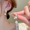 Moda high-end brincos de pérolas nicho francês retro luz brincos de luxo simples brincos de pérolas versáteis das mulheres atacado