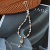 Nueva Cadena de Suéter de Perlas Barrocas de Forma Especial, Conjunto de Pulsera y Collar Largo Simple y Versátil, Joyería de Alta Gama para Mujer