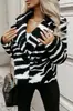 Nuevo Abrigo Corto de Moda Elegante Otoño e Invierno 2024 Europeo y Americano Estampado de Leopardo y Cebra Solapa Una Hebilla Mao Mao
