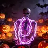 Cadena Esqueleto Halloween Luz LED Cadena Iluminada Solar Alimentada Luz Decorativa de Halloween Luz de Atmósfera de Terror Producto Nuevo