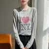 Camiseta de manga larga raglán con bloques de color estilo retro americano transfronterizo para mujer, nuevo diseño de otoño con un cuello redondo único