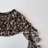 Roupa Infantil Verão Saia Moda Feminina Estilosa Saia Estampa Leopardo Infantil 2026 Nova Saia Curta Estampa Leopardo