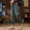 Jeans Masculino Reto Afunilado Estilo Retrô Americano 2026 Primavera Outono Novo Reto Solto Marca Tendência Elástico Versátil Marca Tendência