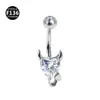 F136 Aleación de Titanio Piercing Ombligo Anillo para Ombligo Mariposa Corazón Diablo Flash Piercing Joyería para Ombligo 14g