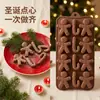 Molde de Silicone Homem de Gengibre e Biscoito de Natal 12 Cavidades para Chocolate, Assar Alimentos, Casa, DIY, Molde Fácil de Desenformar