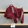 Conjunto de Jaqueta Masculina para Primavera e Outono, Conjunto Esportivo Duas Peças da Moda Infantil de Outono de Marca Estrangeira, Roupas Infantis Estilosas de Comércio Exterior para Meninos Jovens