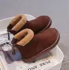 Botas de nieve para niños, nueva colección de invierno 2026, botines cortos para niñas, botas elegantes de color liso para niños mayores, botas estilo Martin para niños, botas de algodón, de moda