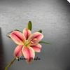 Perfume Flor Artificial Lírio Impressão 3D Sensação Flor Falsa Decoração de Casa Arranjo de Flores de Casamento Adereços para Fotografia de Filme Materiais de Flor