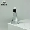 Em Estoque 15ml Fosco Gradiente Formato de Cone de Chá Fundo Espesso Frasco Conta-Gotas Frasco para Óleo Essencial Perfume Frasco Dispensador de Essência Venda por Atacado