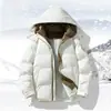 Chaqueta de algodón negra desmontable con capucha para hombre transfronteriza, abrigo de algodón de invierno para hombre, chaqueta acolchada engrosada nueva para hombre 2026