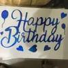 Pegatinas Creativas de Bola Ondulada, Globos Blancos con Números, Pegatinas de Cumpleaños Coloridas, Letras de Dibujos Animados, Pegatinas Autoadhesivas, Transfronterizo