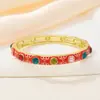 Pulsera de Esmalte con Diamantes de Colores Vintage, Pulsera Macarrón Multicolor Incrustada con Diamantes, Suministro Directo de Fábrica, Exclusivamente para Ventas Transfronterizas