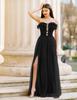Vestido de Tubo sin Mangas Wish Estilo Nuevo Europeo y Americano Sexy Ceñido a la Cintura con Abertura Vestido de Dama de Honor Vestido Largo
