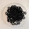 Prendedor de cabelo preto para rabo de cavalo alto para mulheres, altamente elástico e durável, não puxa nem deixa marcas no cabelo, faixa de cabelo, acessório de cabelo elástico