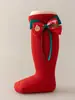 Calcetines Navideños Personalizados para Niños de Media Pantorrilla Rojos Festivos para las Fiestas de Año Nuevo Calcetines de Bebé de Media Pantorrilla Calcetines para Bebé Transfronterizos