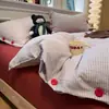 Conjunto de cama de quatro peças, modelo novo 2026, lençol com elástico, fronha, roupa de cama para todas as estações, capa de edredom, conjunto de três peças para cama de solteiro