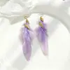 Brincos de Pena Boêmios Transfronteiriços Estilo Étnico Simples Retrô Acessórios de Brincos com Franjas para Férias de Verão na Praia para Mulheres