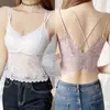 Camisola Renda Borboleta com Bojo Embutido, Anti-Exposição, Lingerie Fina de Verão Sem Costura Plus Size