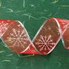 Fita de Natal com Borda de Arame, Decoração de Atmosfera para Guirlanda de Natal, Artesanato de Laço de Fita DIY