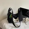 Bolso de Mano de Lona de Alta Gama Estilo Japonés Gato Lindo para Mujer, Casual, Sencillo, Ligero, para el Trabajo, de Moda, Versátil Bolso Cruzado