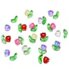 Pétalas de Tulipa de Vidro com Gradiente Colorido Materiais para Miçangas Pulseira Colar DIY Feito à Mão Acessórios de Joias com Contas de Vidro