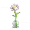 Ornamentos de cristal de flor de diamante Ornamentos de plantas de flores Artesanato doméstico Sala de estar Ornamentos de mesa Fornecimento transfronteiriço por atacado