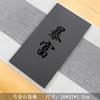 Bandeja de Té de Piedra Natural Negra Dorada Accesorios para Mesa de Té Incrustada para Hogar Cubierta de Piedra Entera Mesa de Té con Fuga