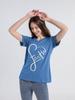 Camiseta informal holgada de manga corta con cuello redondo y letras estampadas para mujer europea y americana de Amazon Foreign Trade 2023