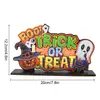 1 Pieza Decoración de Escritorio de Halloween Estilo Festivo Diseño de Calabaza y Sombrero de Bruja Adecuado para Fiesta de Halloween en Interiores